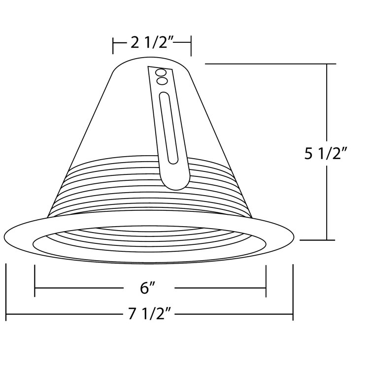 White Aluminum 6-Inch Airtight Recessed Lighting Trim