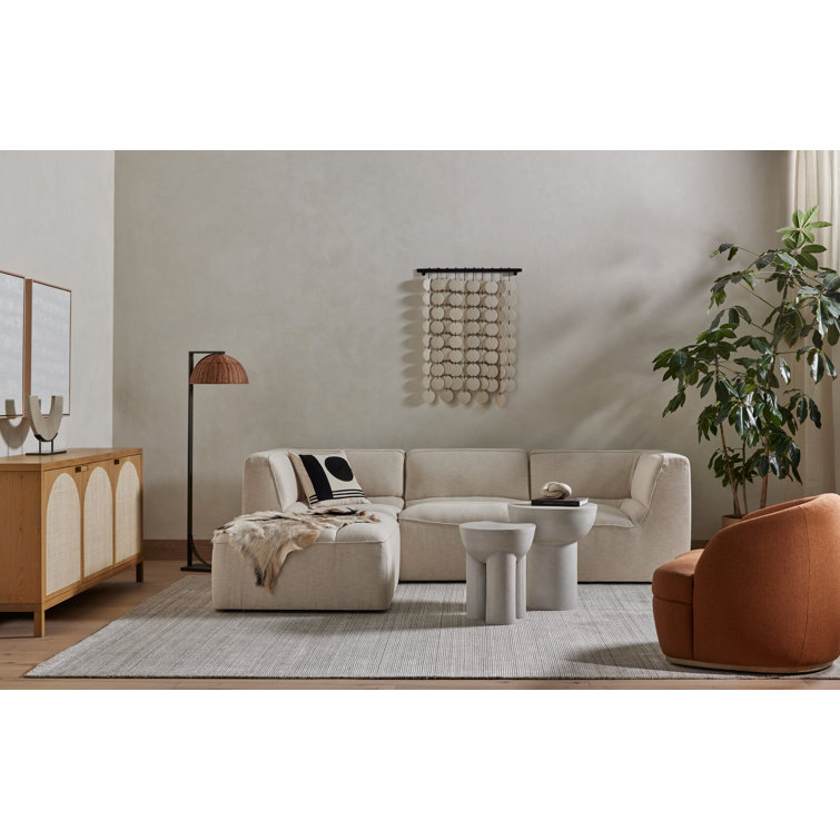 Contemporary Matte White Round Metal Side Table