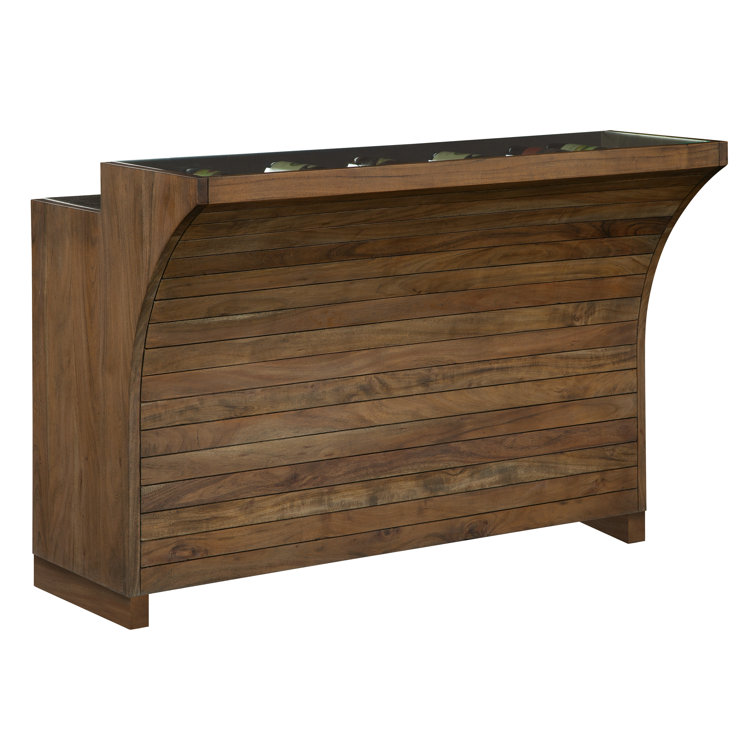 54'' Walnut Solid Wood Wine Vault Bar