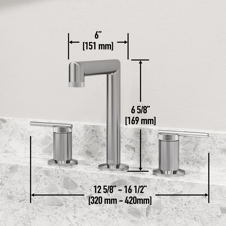Sterling 7" Brushed Nickel Two Handle Widespread Bathroom Faucet