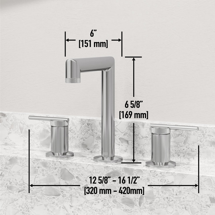 Sterling High Arc Widespread Bathroom Faucet in Chrome