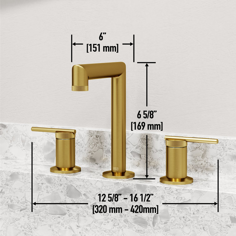 Sterling Chrome Widespread Bathroom Faucet with Knurled Handles
