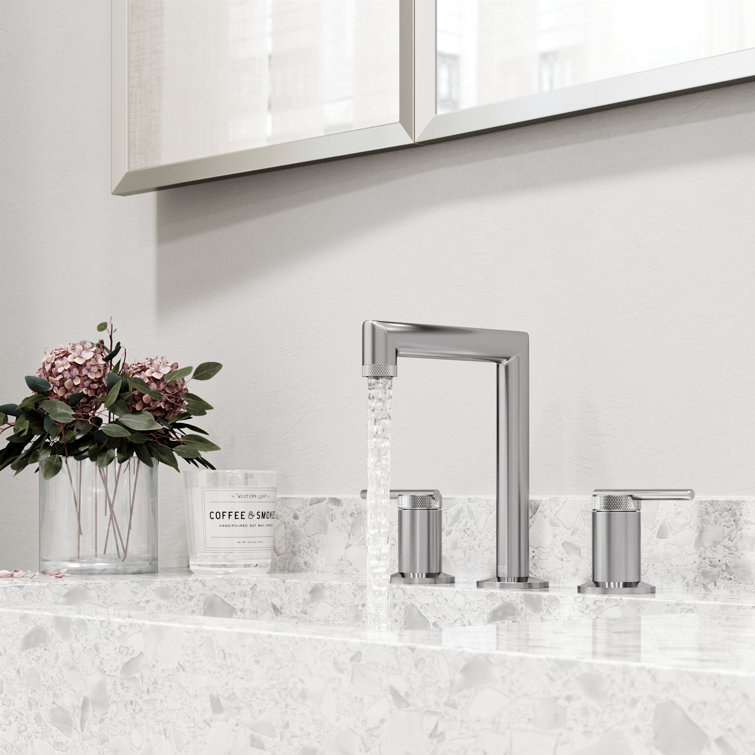 Sterling 7" Brushed Nickel Two Handle Widespread Bathroom Faucet