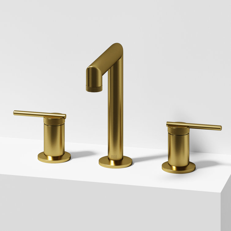 Sterling Chrome Widespread Bathroom Faucet with Knurled Handles