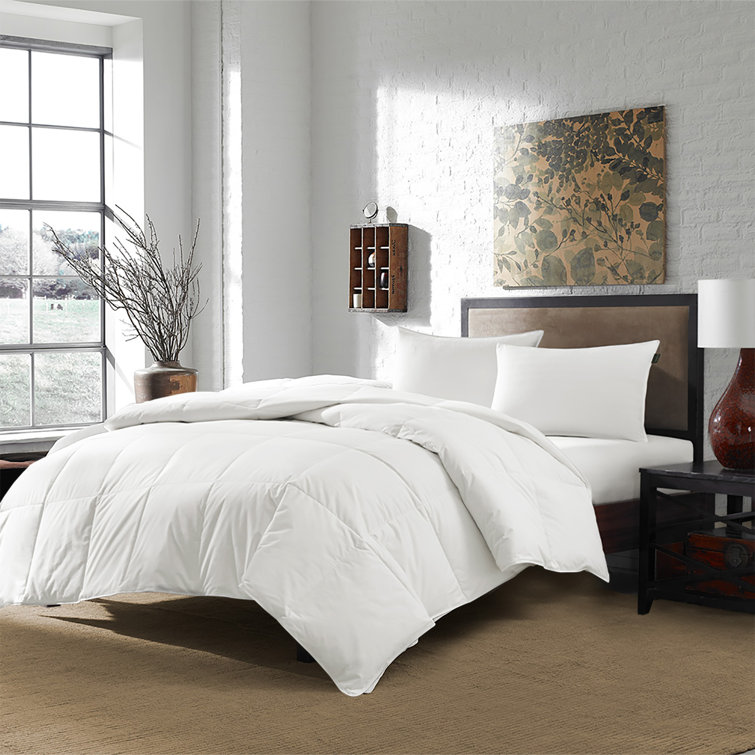 King Size White Cotton Duck Down Comforter