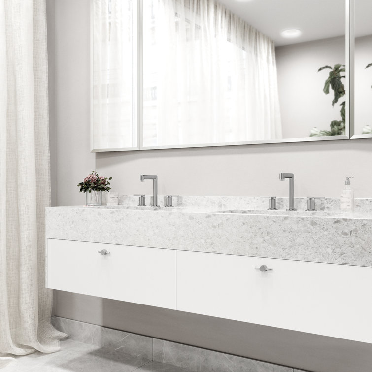Sterling 7" Brushed Nickel Two Handle Widespread Bathroom Faucet