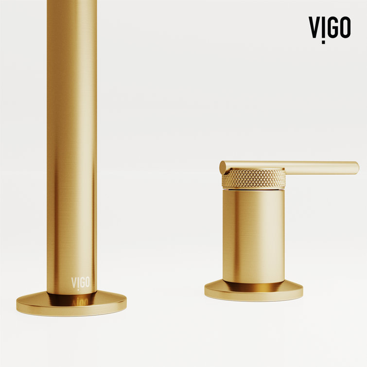 Sterling Chrome Widespread Bathroom Faucet with Knurled Handles