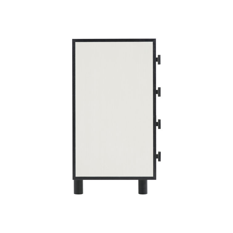 White Transitional Double Dresser with Soft Close Drawers