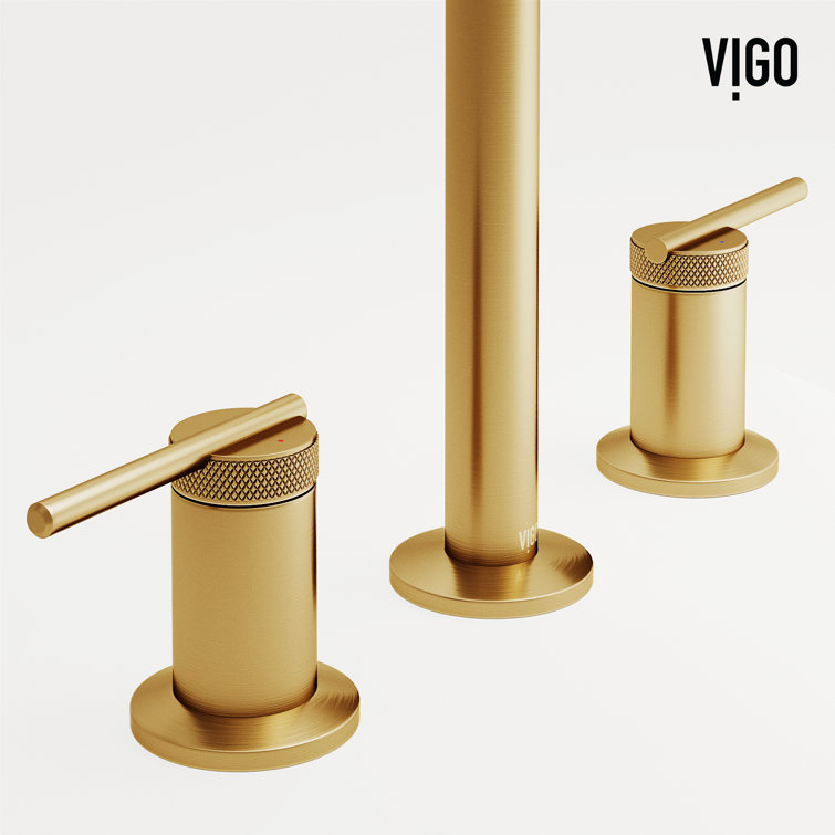 Sterling Chrome Widespread Bathroom Faucet with Knurled Handles