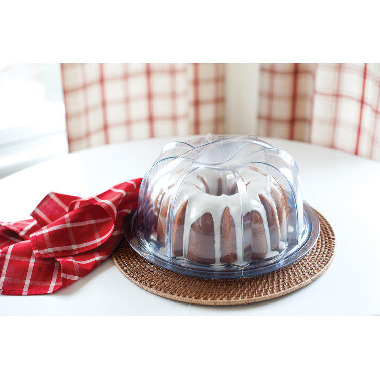 Clear Acrylic Bundt Cake Keeper with Locking Lid