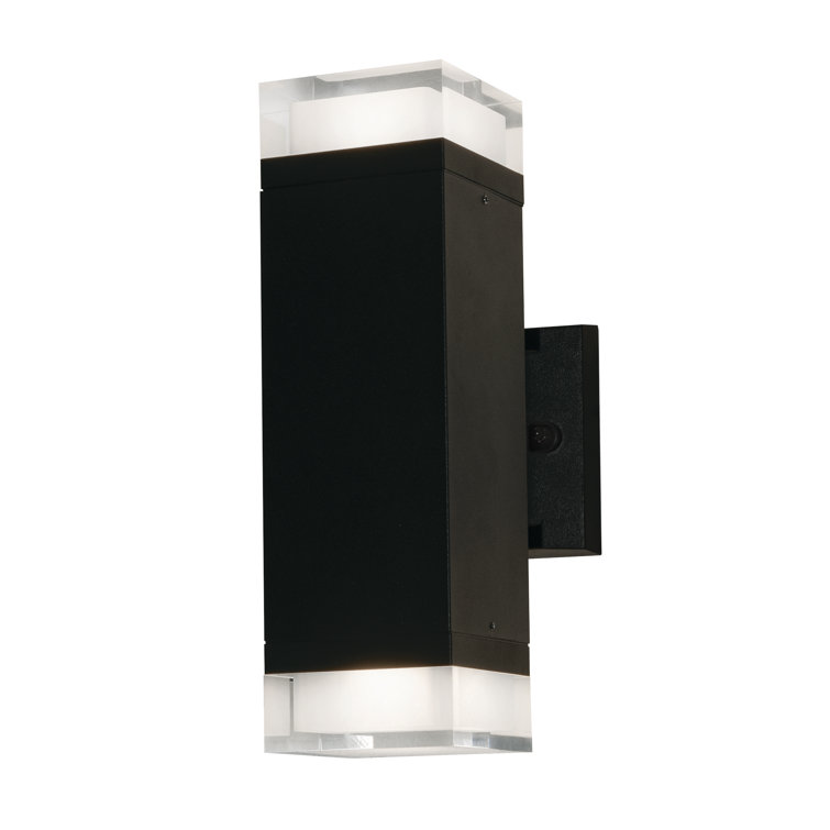 Edmund Black Aluminum LED Outdoor Wall Sconce
