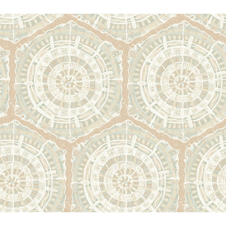 Peach Geometric Self-Adhesive Removable Wallpaper Roll