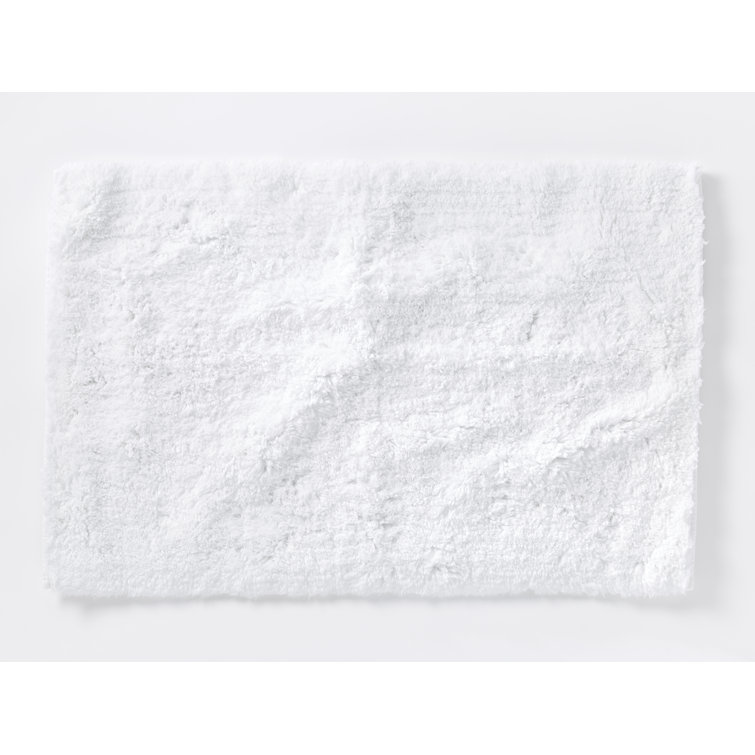 Alpine White Shag Organic Cotton Bath Rug