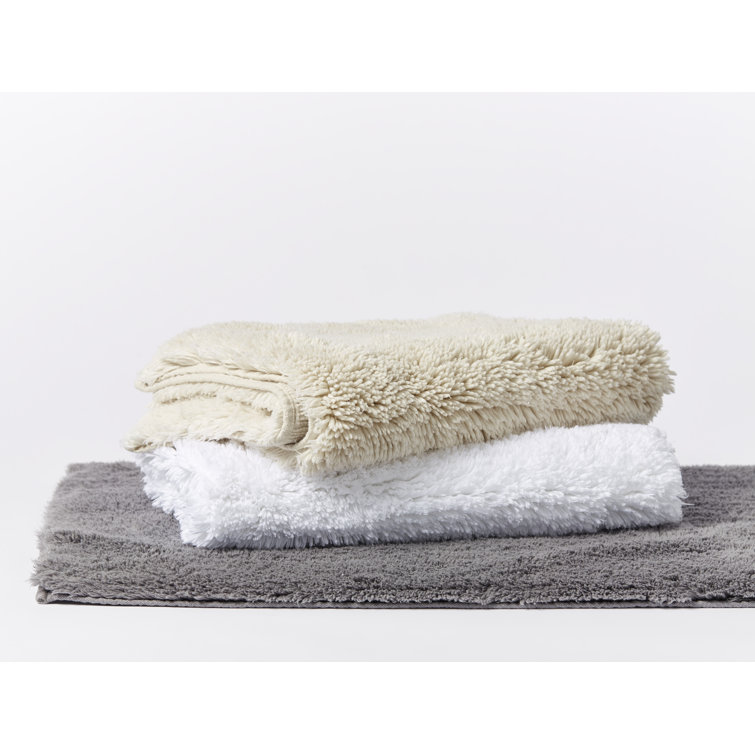 Undyed Organic Cotton Shag Bath Rug 50'' x 24''