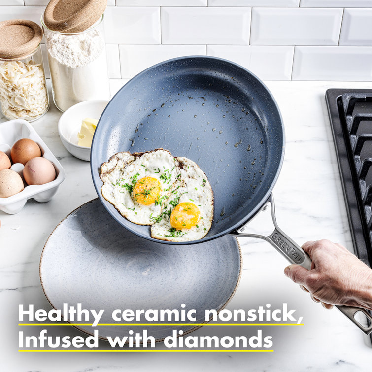 Gray 10" Aluminum Ceramic Nonstick Fry Pan