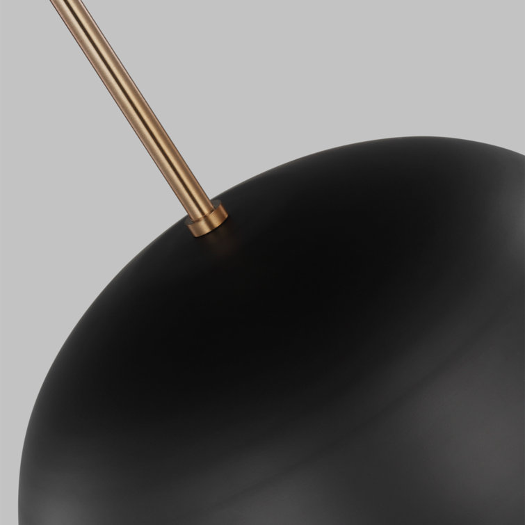 Black and Brass Dome Metal Pendant Light