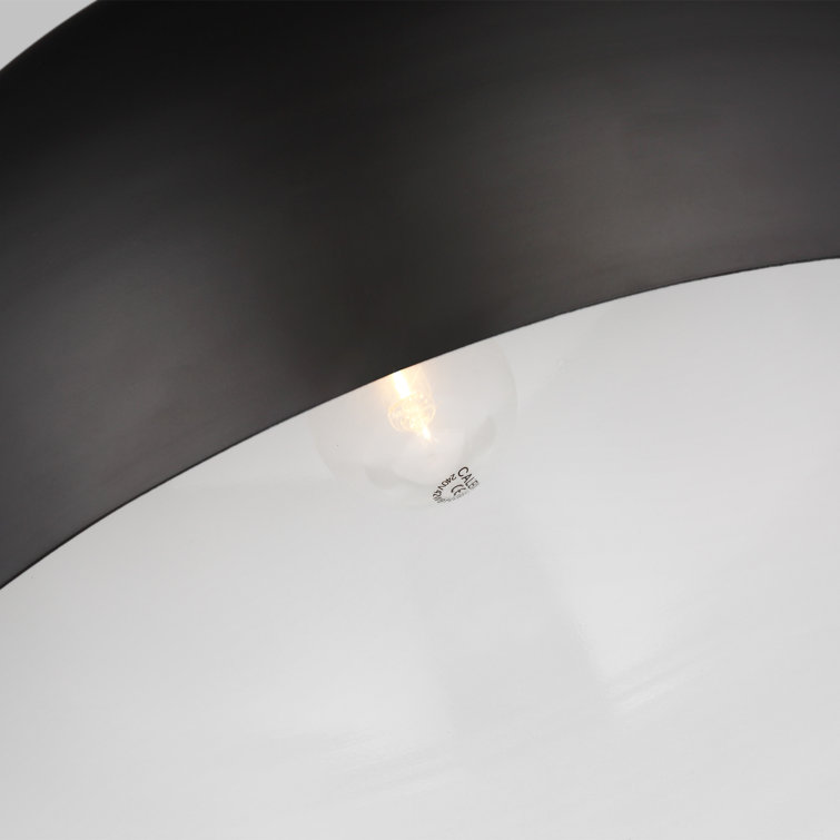 Black and Brass Dome Metal Pendant Light