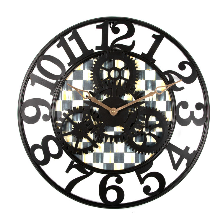 23.5'' Courtly Check Small Farmhouse Quartz Wall Clock