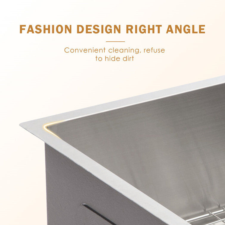 25" Stainless Steel Drop-In Workstation Kitchen Sink with Accessories