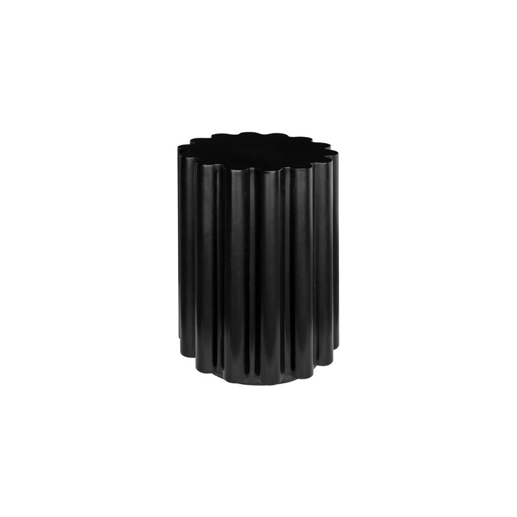 Sculptural Black Concrete Indoor/Outdoor Side Table