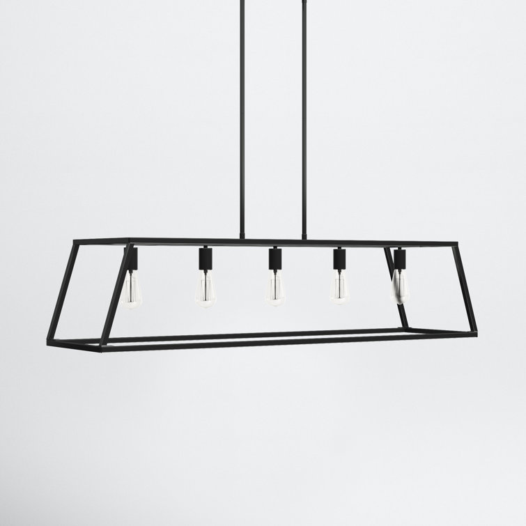 Denton Classic Bronze 44" Linear Chandelier with 5-Light Design