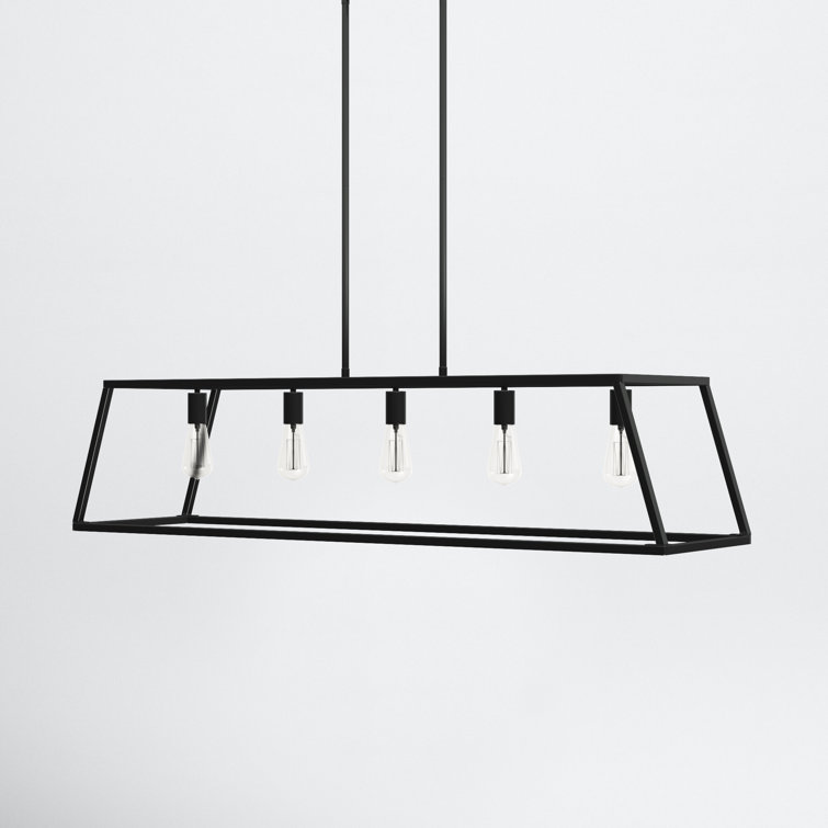 Denton Classic Bronze 44" Linear Chandelier with 5-Light Design