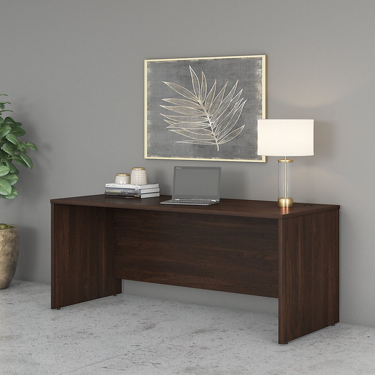 Classic Black Walnut 60'' Office Desk with Cable Management