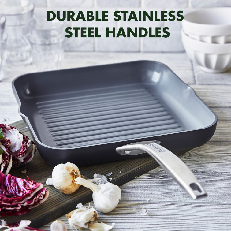 11" Black Aluminum Ceramic Nonstick Griddle Pan
