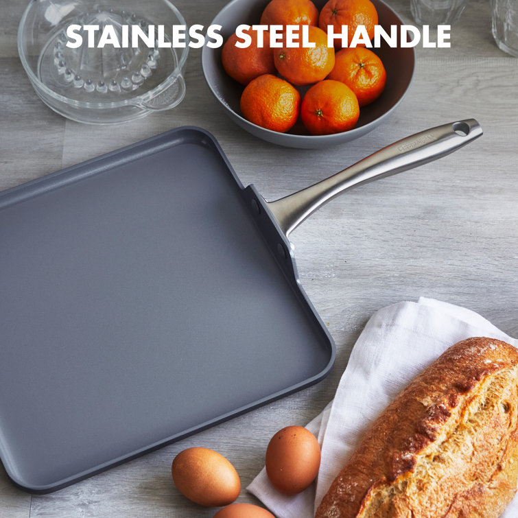 Lima 11-Inch Gray Ceramic Nonstick Square Griddle
