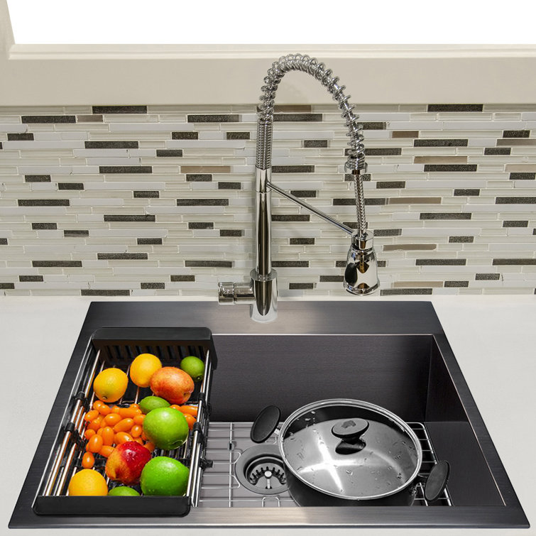 Gunmetal Matte Black Stainless Steel Single Bowl Kitchen Sink