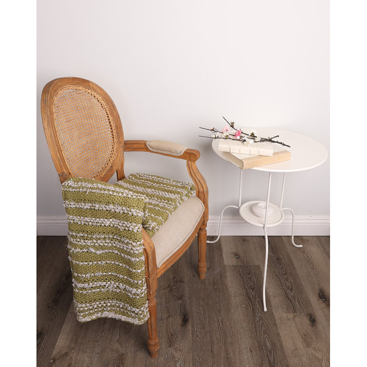 Lemongrass Cotton Basket Weave Knitted Throw Blanket