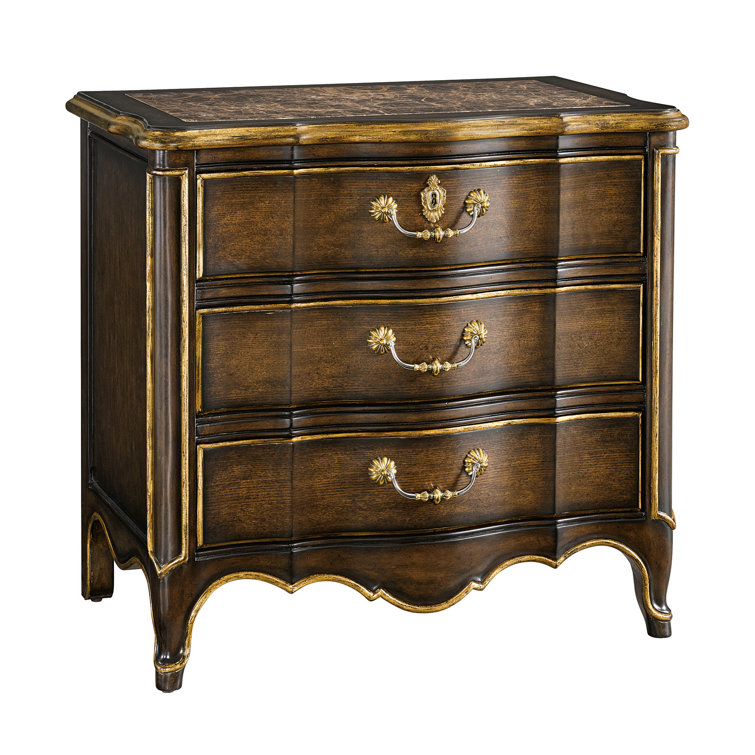 Sovereign Aria 3-Drawer Nightstand with Madeira Marble Top