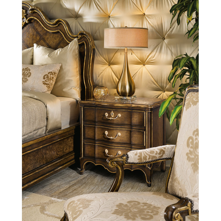 Sovereign Aria 3-Drawer Nightstand with Madeira Marble Top
