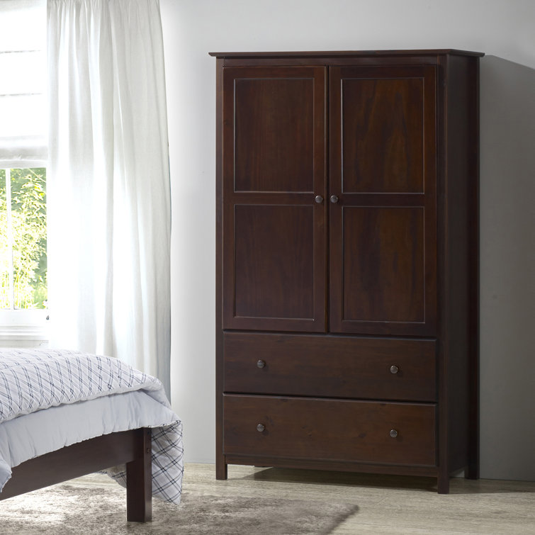 Cherry Solid Wood Shaker Style Armoire with Drawers