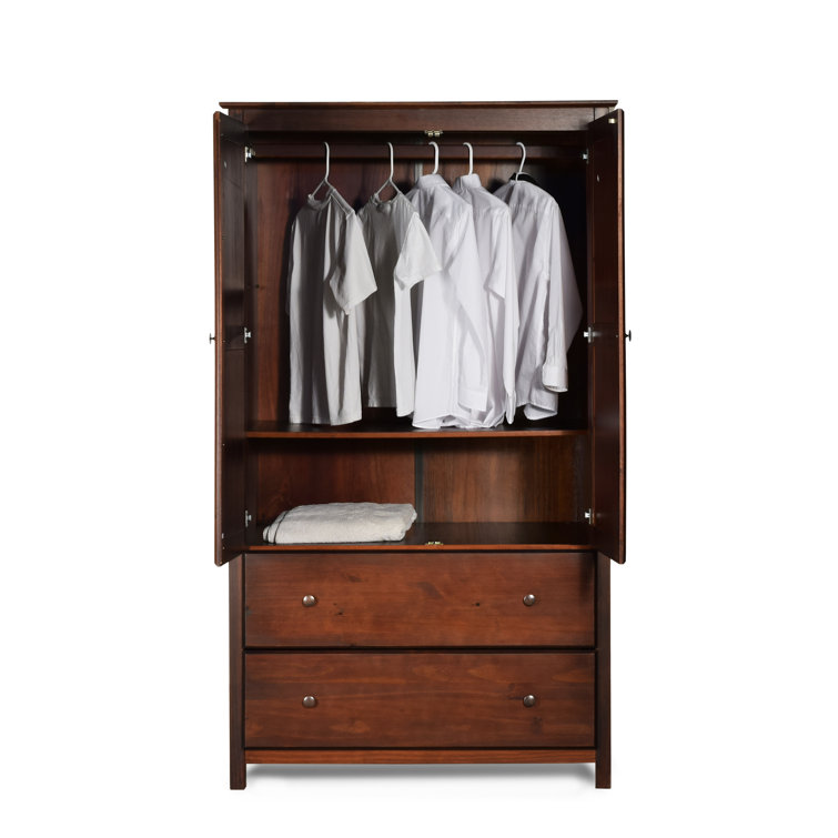 Cherry Solid Wood Shaker Style Armoire with Drawers