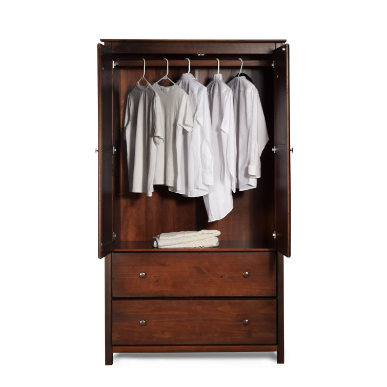 Cherry Solid Wood Shaker Style Armoire with Drawers