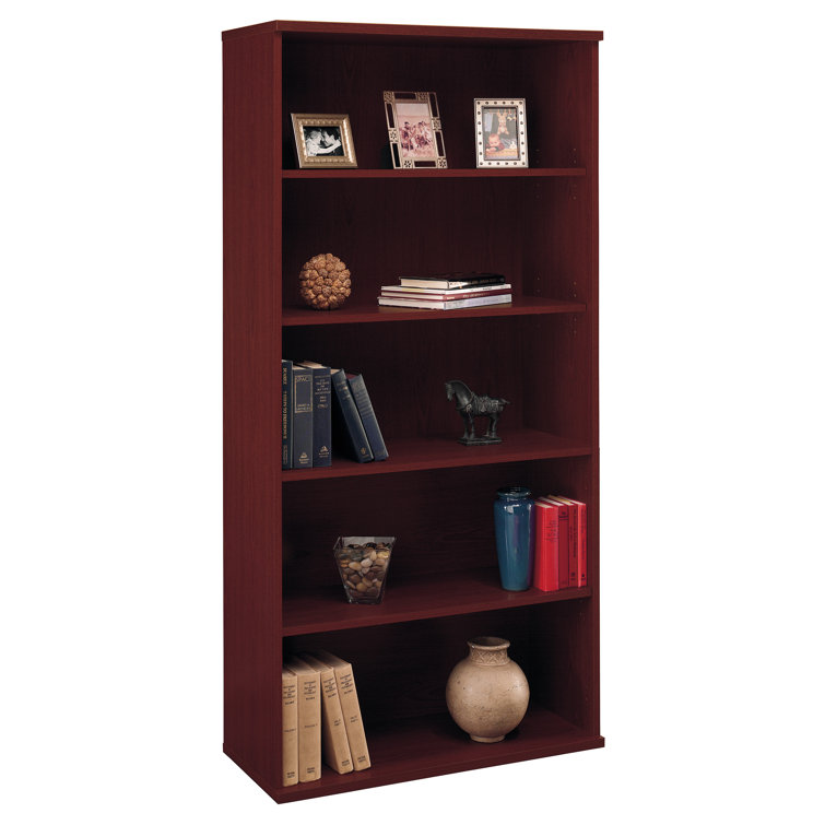 Hansen Cherry 73" Adjustable 5-Shelf Bookcase