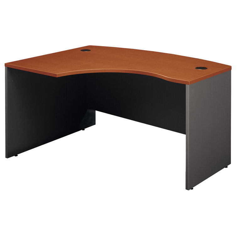 Hansen Cherry Executive Corner Desk with Filing Cabinet and Keyboard Tray