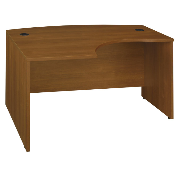 Hansen Cherry Executive Corner Desk with Filing Cabinet and Keyboard Tray