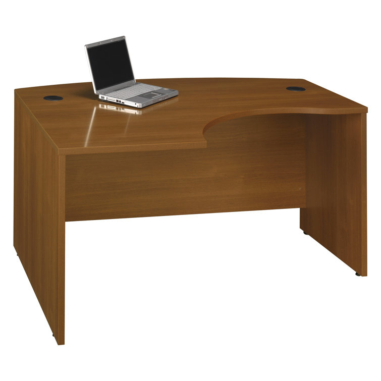 Hansen Cherry Executive Corner Desk with Filing Cabinet and Keyboard Tray