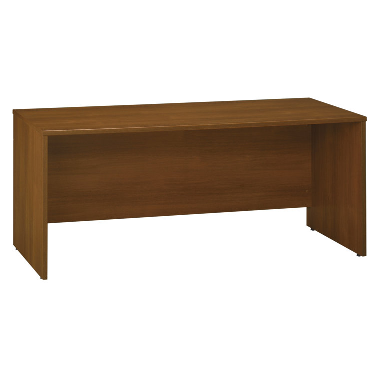 Contemporary Gray-Brown Natural Cherry Home Office Desk with Drawer