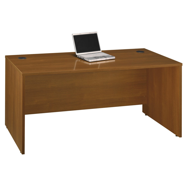 Hansen Cherry Graphite Gray Executive Office Desk with Drawer