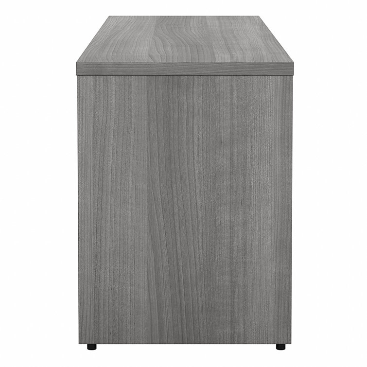 Platinum Gray Low Storage Cabinet with Adjustable Shelves