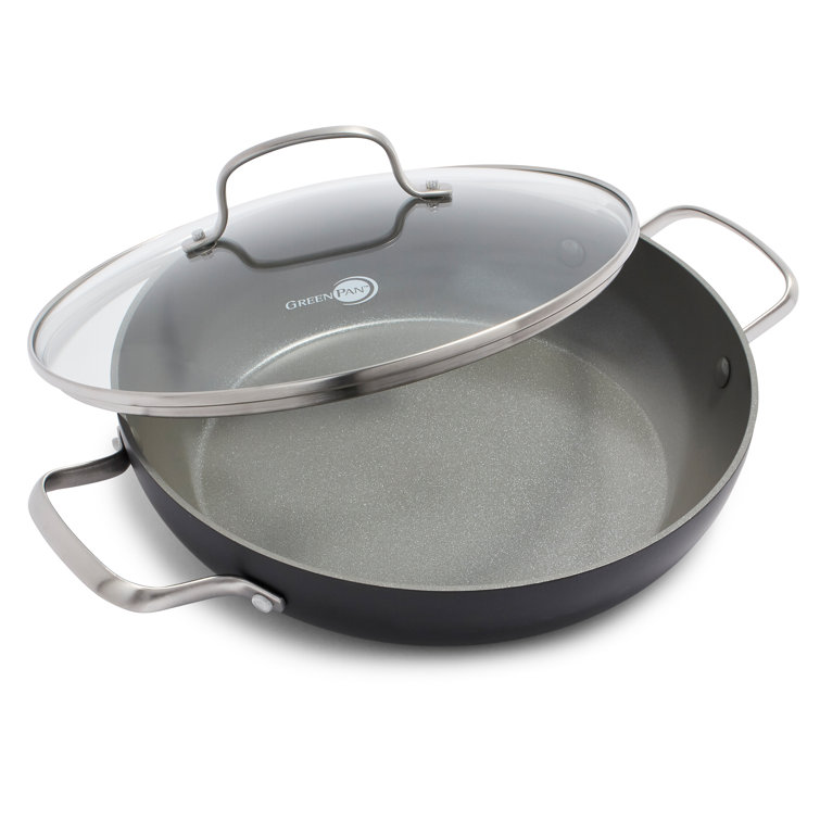 GreenPan Chatham 11" Gray Ceramic Nonstick Everyday Pan with Lid