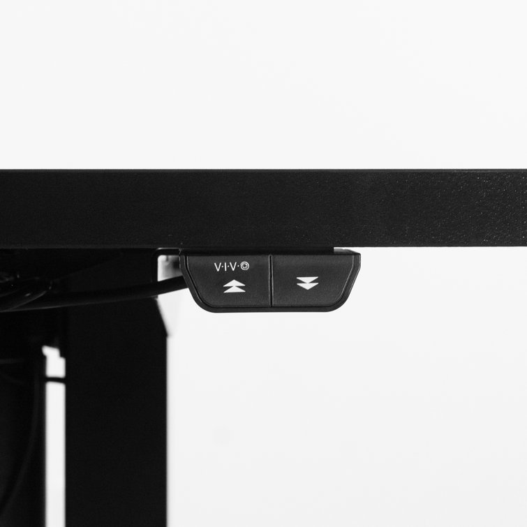 59-Inch Black Particle Board Sit-Stand Desk Top