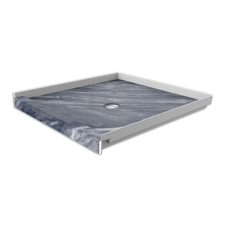 FlexStone 36" Square Beaumont Composite Shower Base with Center Drain