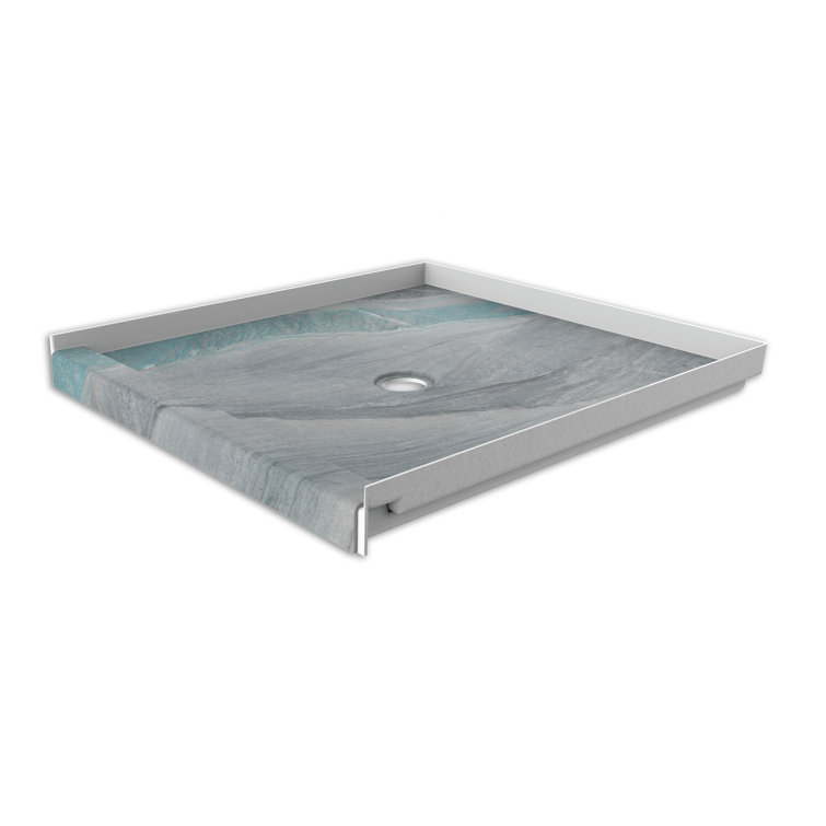 FlexStone 36" Triton Composite Square Shower Base with Center Drain
