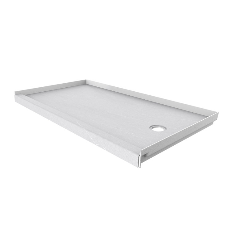 Sea Salt Composite 60" x 30" Rectangular Shower Base with Right-Hand Drain
