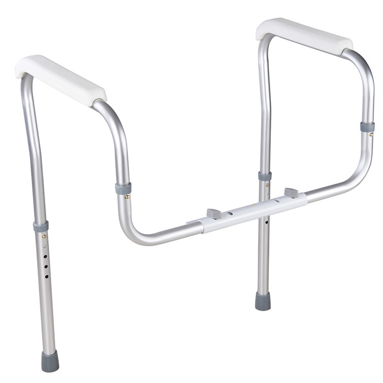 Adjustable Gray Aluminum Toilet Safety Frame with Handles