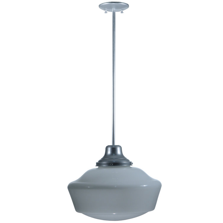 Silver Glass Globe Pendant Light for Indoor/Outdoor Use